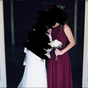 Wine bridesmaid/formal dress.